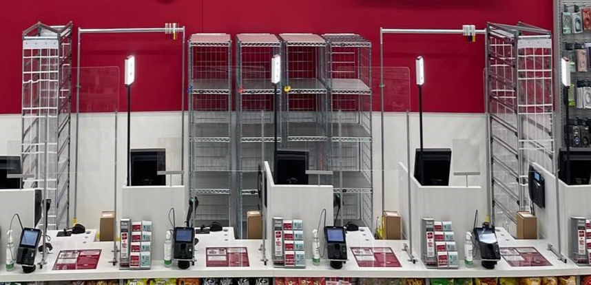 IRSG's wire storage racks in retail setting